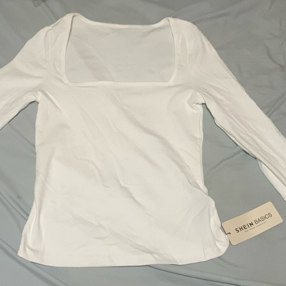 SHEIN BASICS Square Neck Solid Top - Picture 1 of 2
